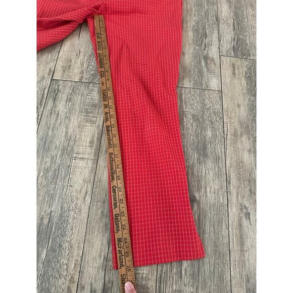 Anthropologie Red Check The Essential Slim High Waist Trousers Pants Size 8 - Picture 12 of 12